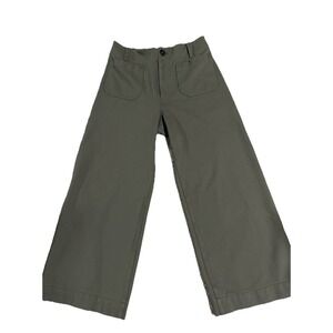 Anthropologie Maeve The Colette Wide Leg Moss Green Pants women's Size 28